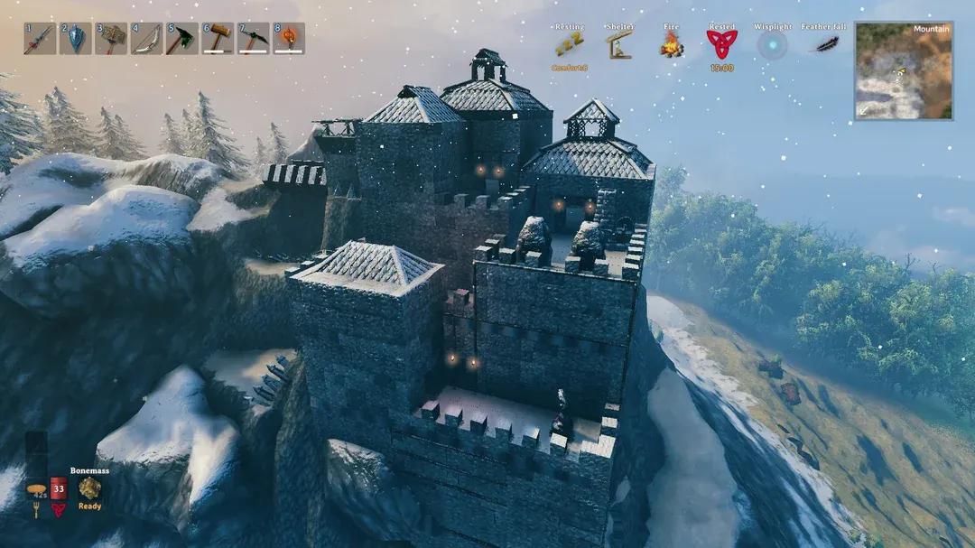 Valheim Visionaries: Epic Mountain Castle and Grand City Unveiled by Creative Builders