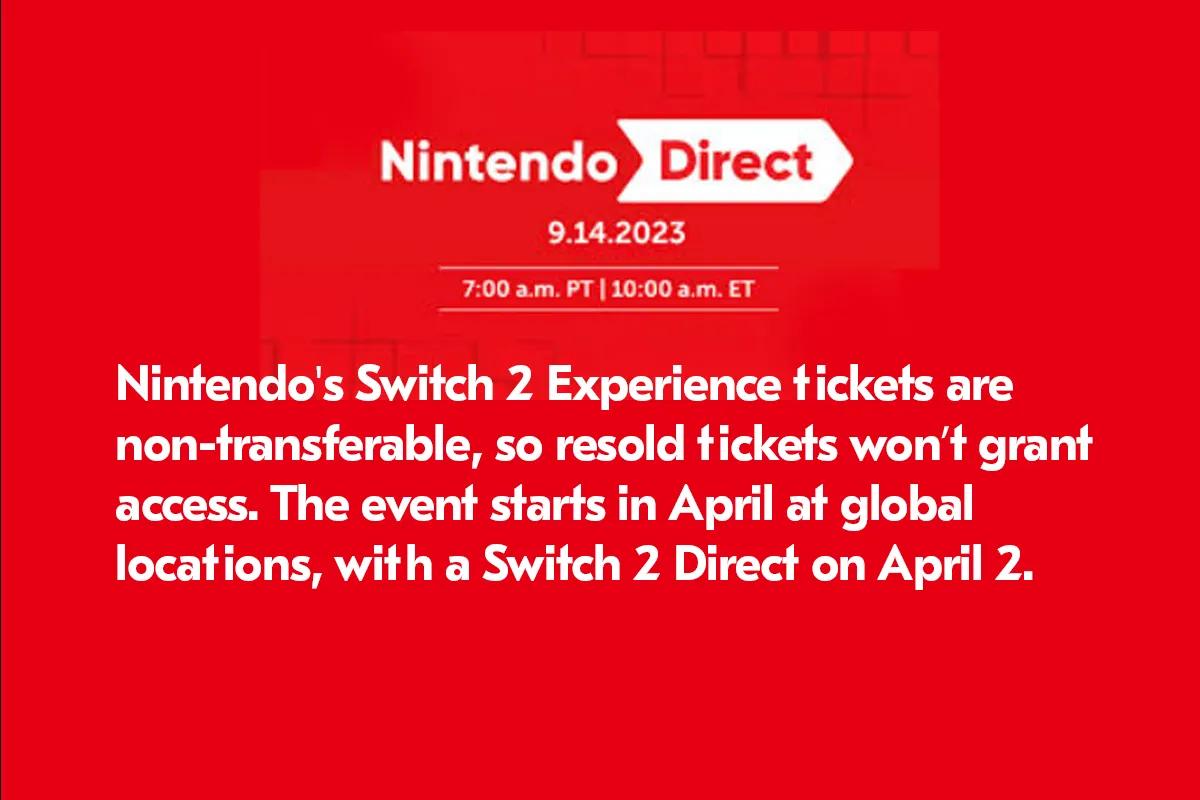 Непередавані квитки на Nintendo Switch 2 Experience на eBay