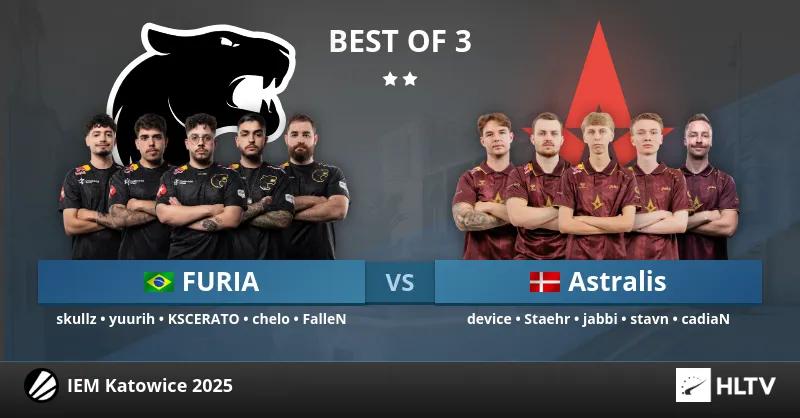 Astralis перемагає FURIA Esports у захопливому півфіналі нижньої корзини на IEM Katowice 2025