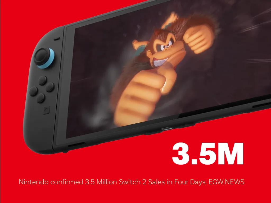 Switch 2 б'є світові рекорди з 3,5 мільйонами продажів за чотири дні