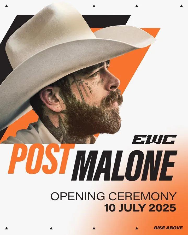 Чемпіонат світу з кіберспорту продовжує збирати зірок: Post Malone виступить на церемонії відкриття