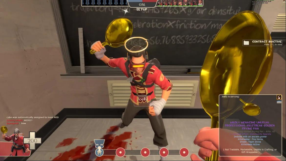 Гравець вдруге видаляє золоту сковорідку за 6 700$ з предмета Team Fortress 2