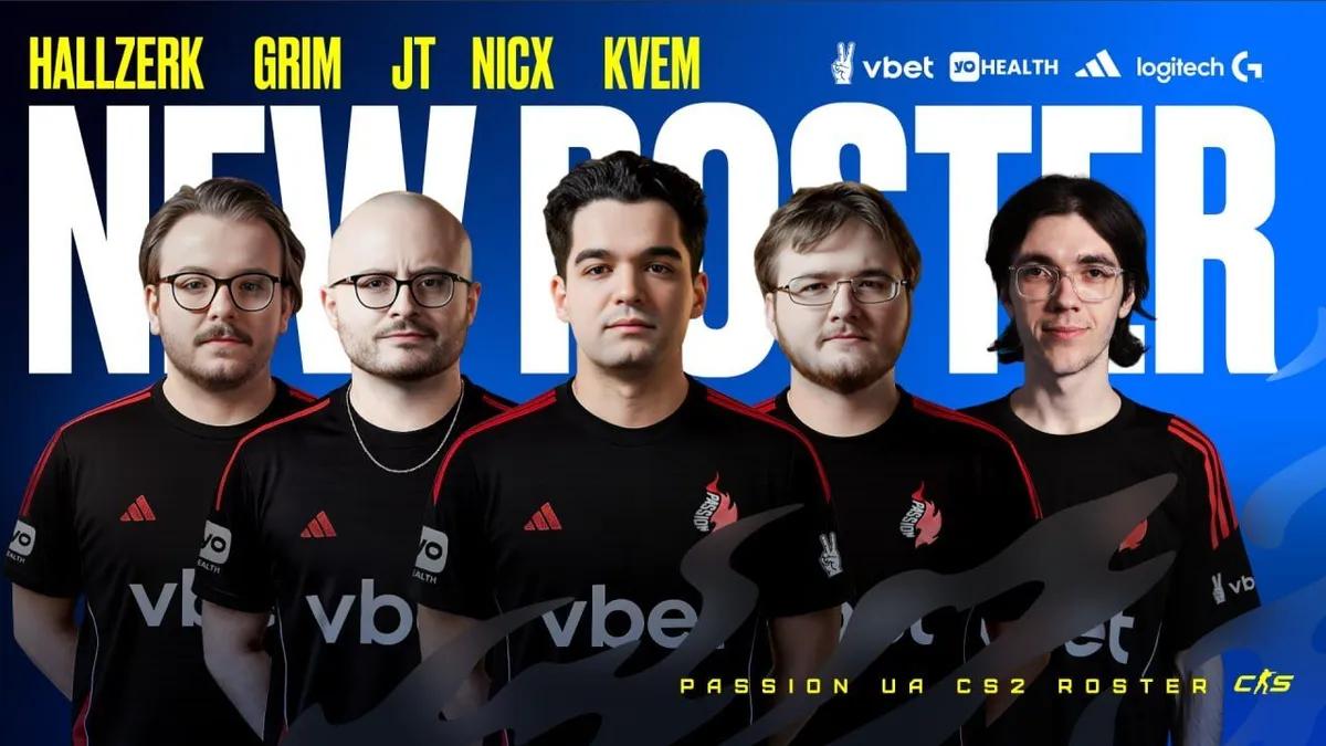 Офіційно: Passion UA представляє новий склад CS2 з квартетом Complexity та Kvem