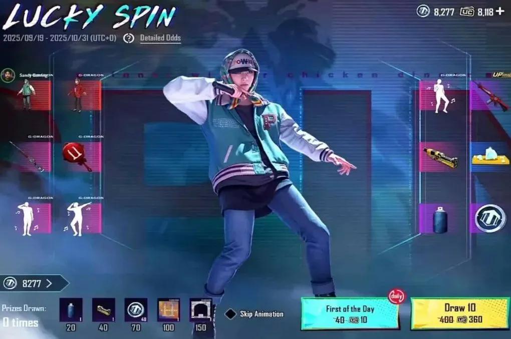 Співпраця PUBG Mobile та G-Dragon: Щасливі обертання, нагороди та ексклюзивний контент