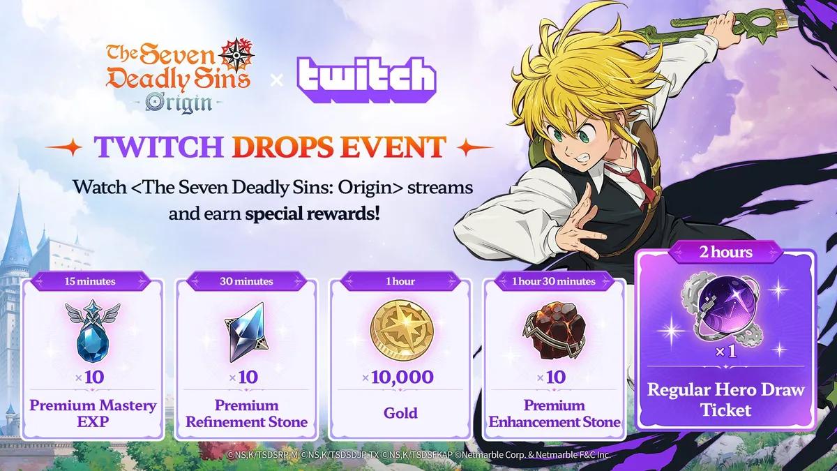 Netmarble анонсує подію Twitch Drops для The Seven Deadly Sins: Origin