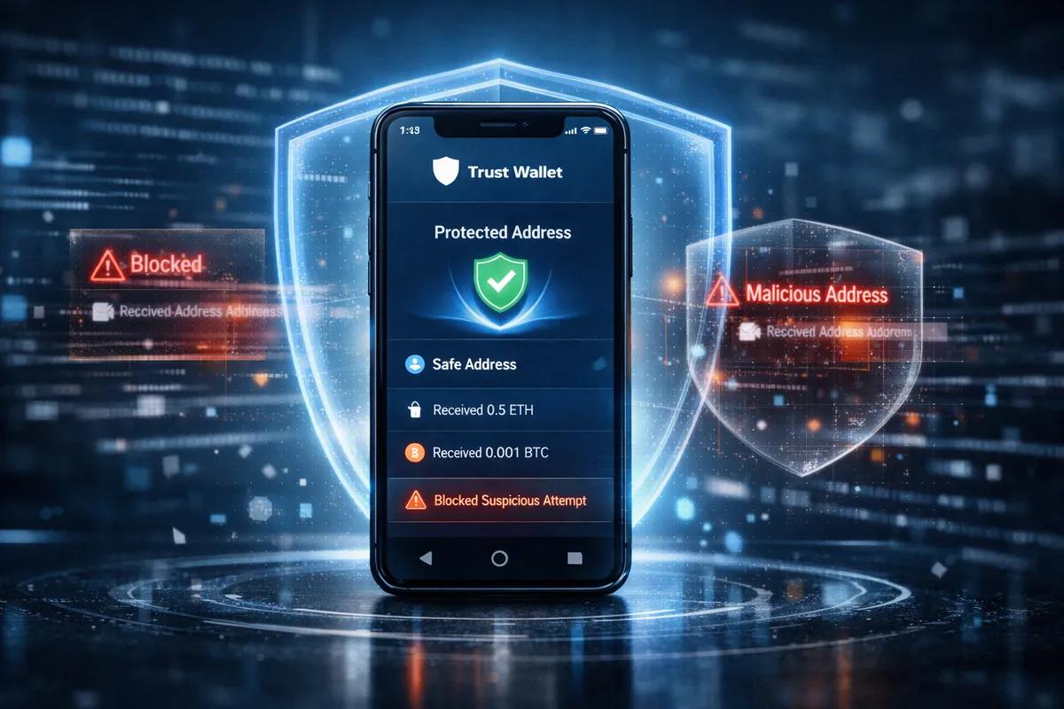 Нова функція в Trust Wallet: Захист від атак з отруєнням адрес та "закидання" пилом