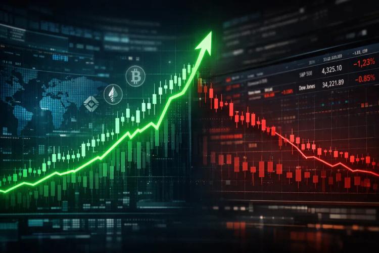 Криптовалюта випереджає фондовий ринок США