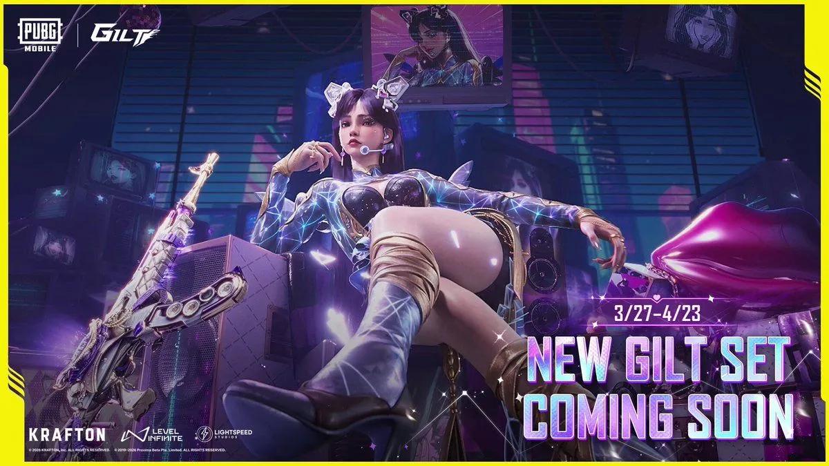 Набір PUBG Mobile Dimensional Diva Gilt виходить у футуристичному стилі та з можливістю покращення AKM