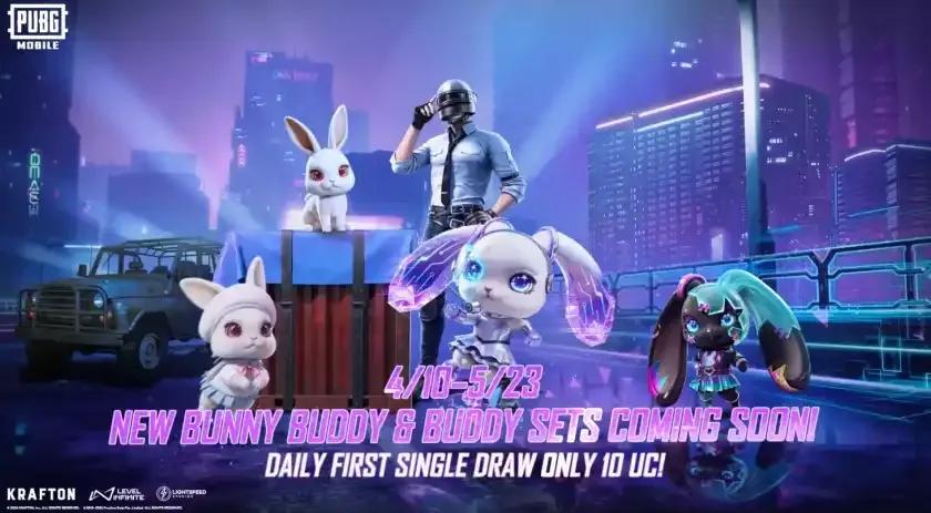 Подія PUBG Mobile Bunny Buddy Event у прямому ефірі - ексклюзивні скіни, нагороди та обертання