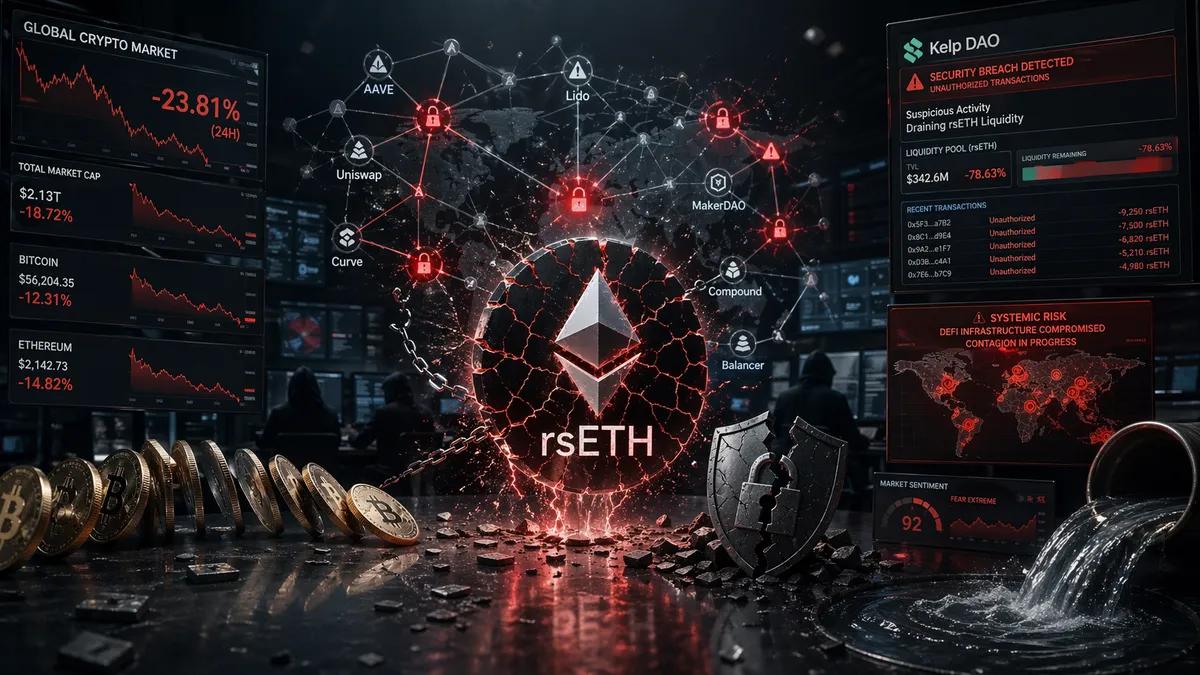 Весь криптовалютний ринок під загрозою! Злом rsETH Kelp DAO переростає в системну кризу DeFi