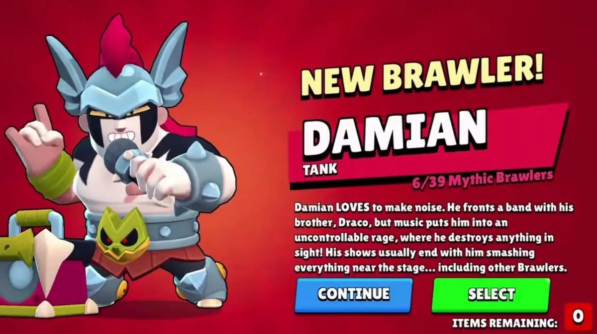 Подія Damian у Brawl Stars — пояснення шансів на випадіння, безкоштовного розблокування та нагород
