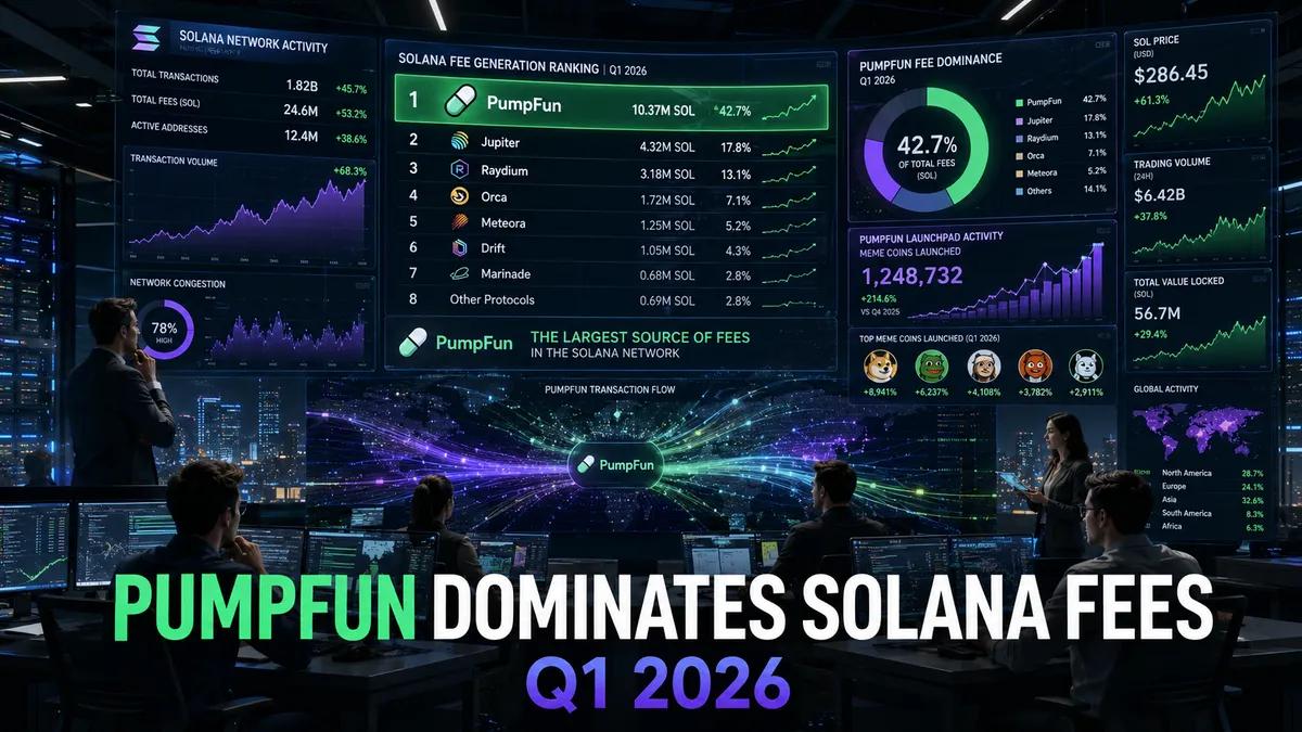 PumpFun став найбільшим джерелом комісій у мережі Solana у першому кварталі 2026 року