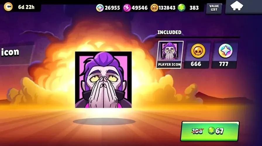 У грі «Brawl Stars» у тимчасовому наборі в магазині з’явилася іконка профілю PEAK Mortis