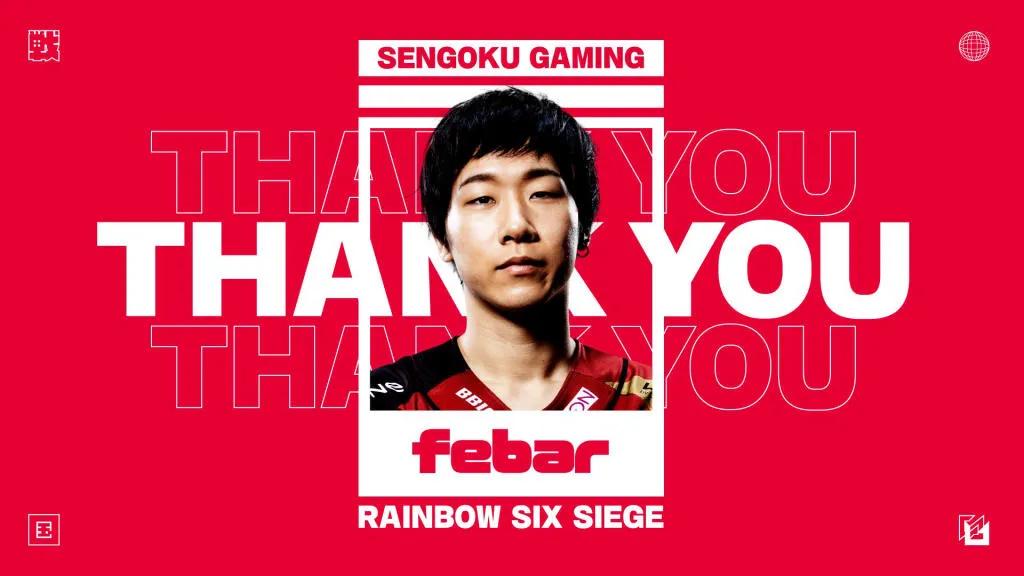 Febar leaves Sengoku Gaming