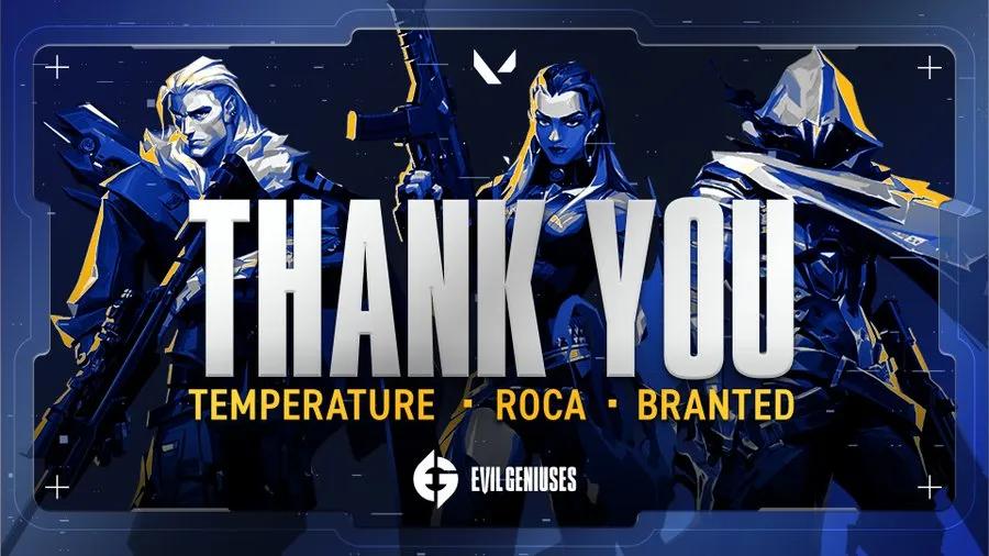 Temperature and BRANTED leave Evil Geniuses