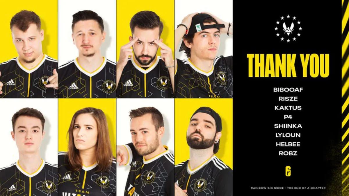 Team Vitality leaves Rainbow Six