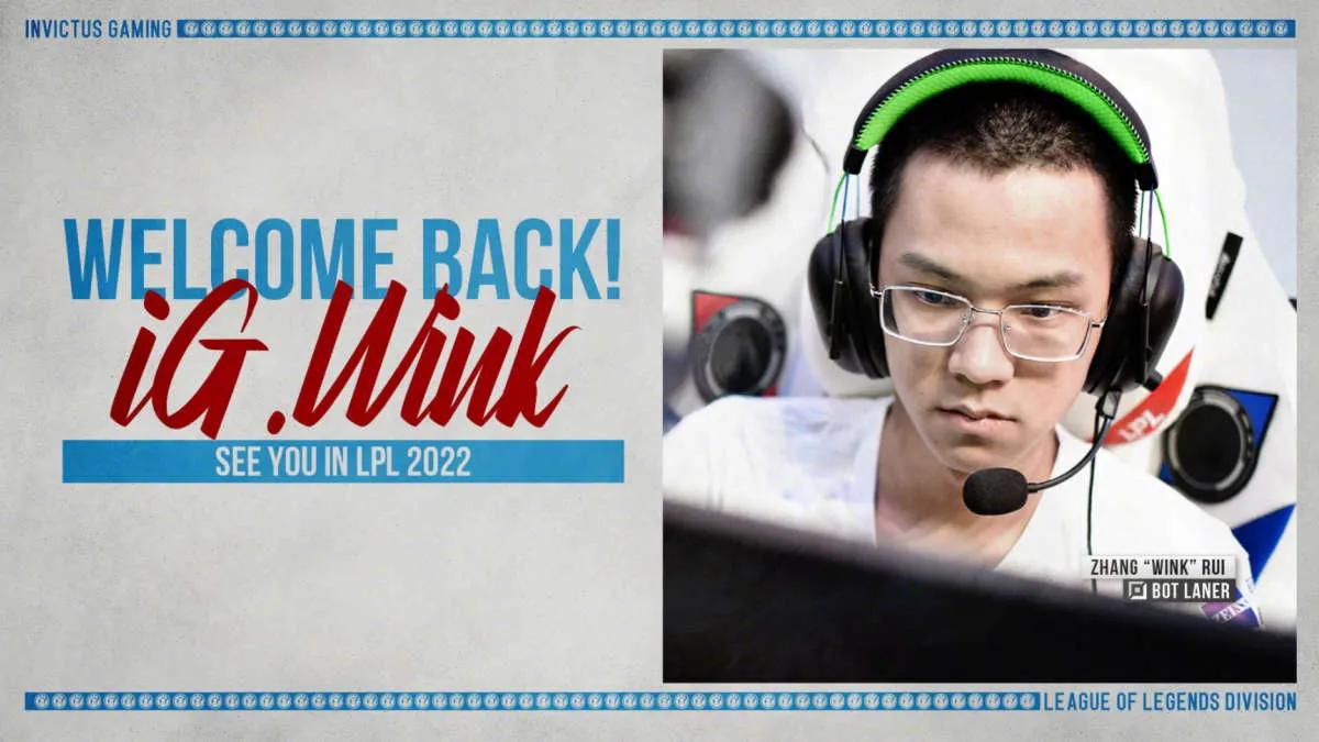 Invictus Gaming signed a re-contract with Wink