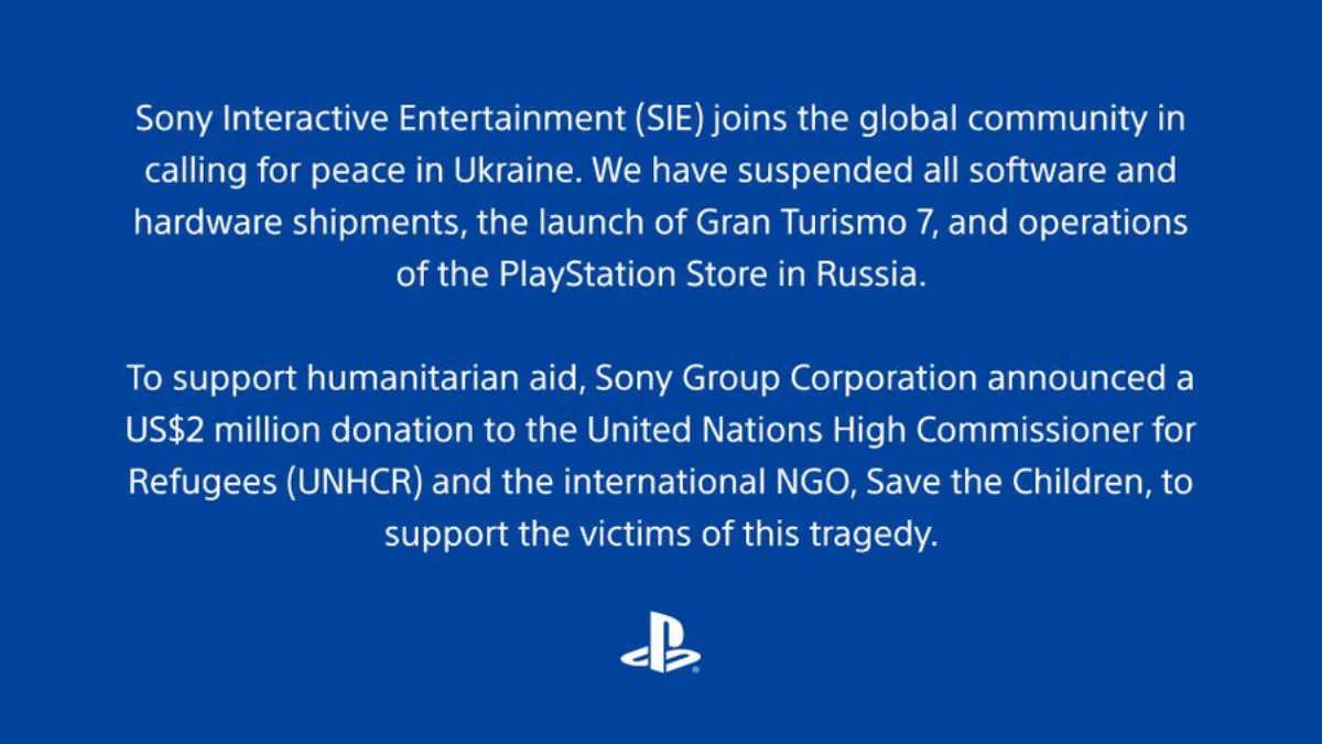 Sony suspends the supply and operation of the PlayStation Store in Russia