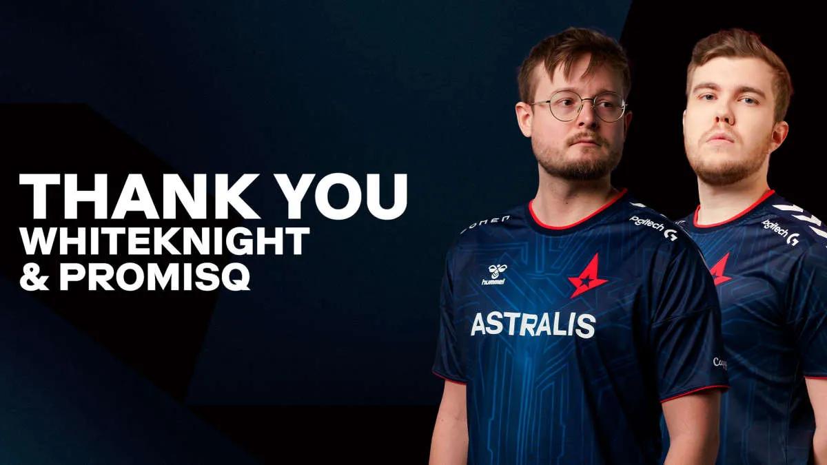 WhiteKnight and promisq leave Astralis' League of Legends roster