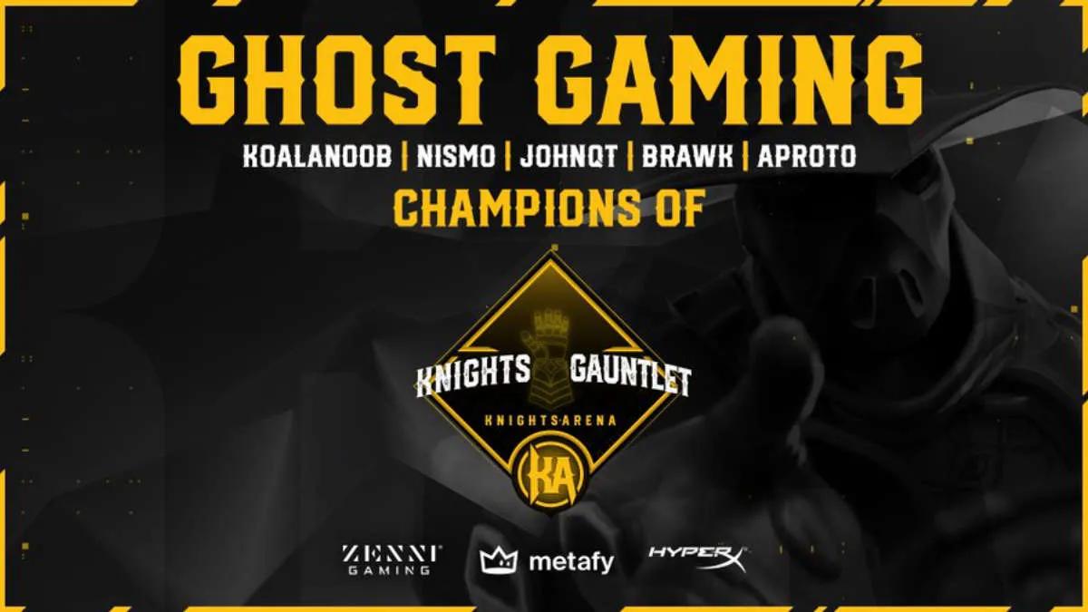 Ghost Gaming became the winner of Knights Arena Monthly Gauntlet 2022: March