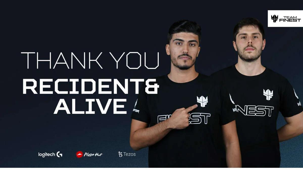 RECIDENT and ALIVE left Team Finest