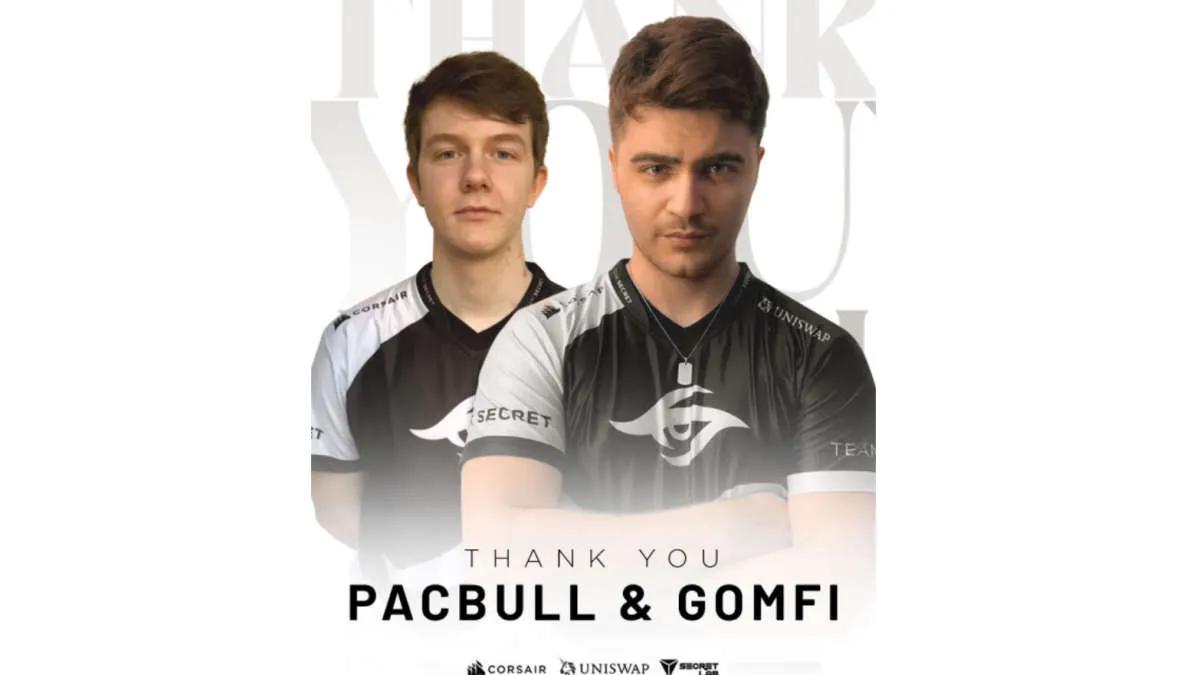 Team Secret say goodbye to Gomfi and Pacbull