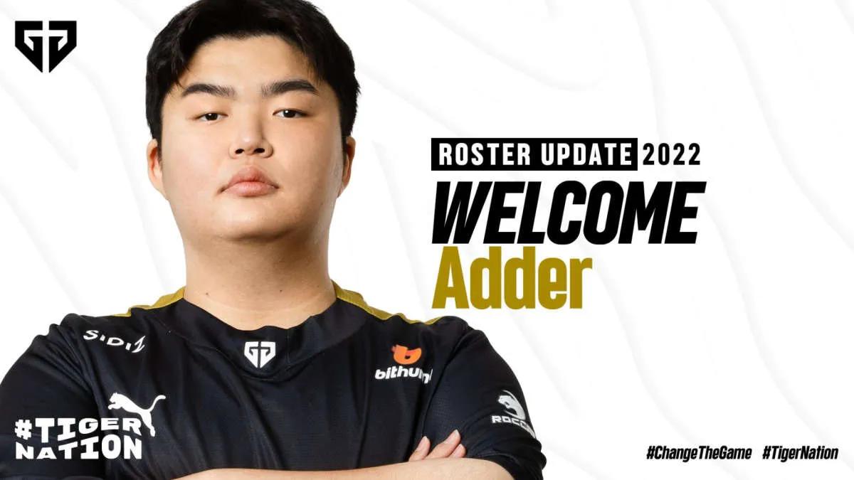 Gen.G Esports signed Adder