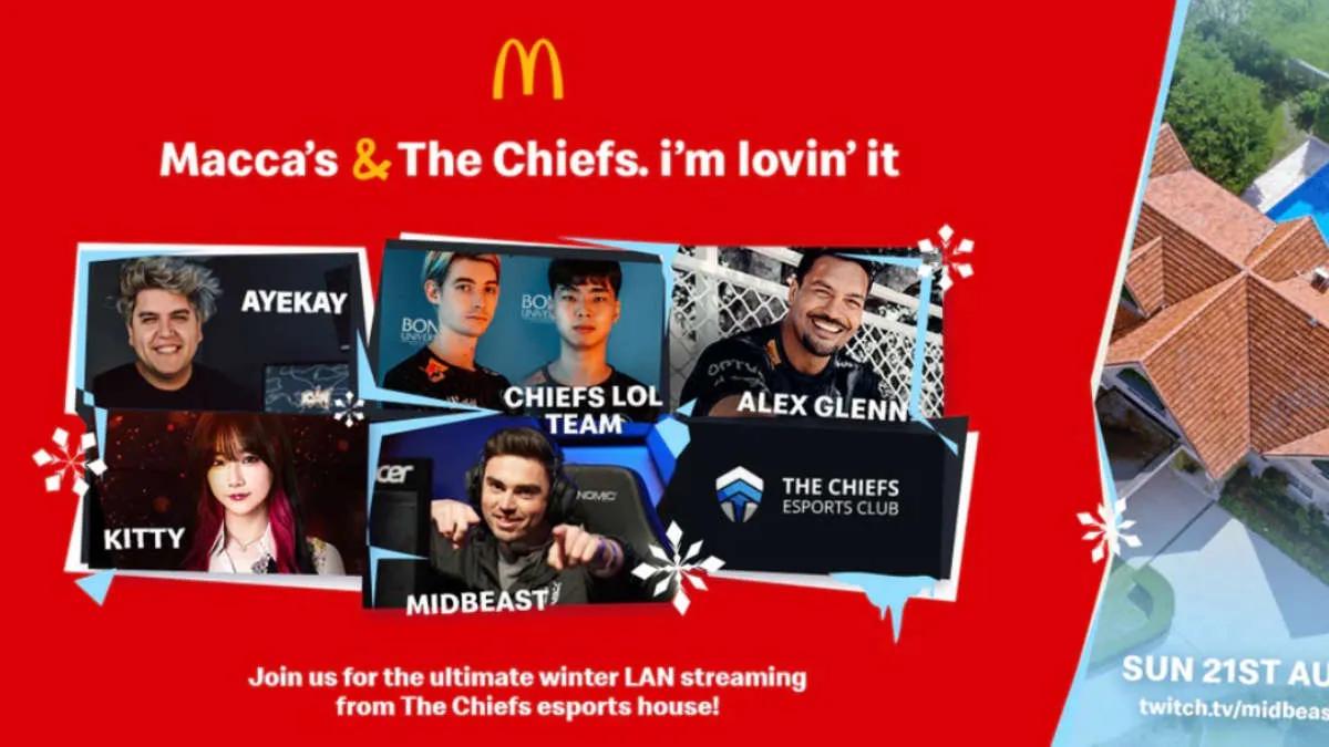 McDonald's partners with The Chiefs Esports Club