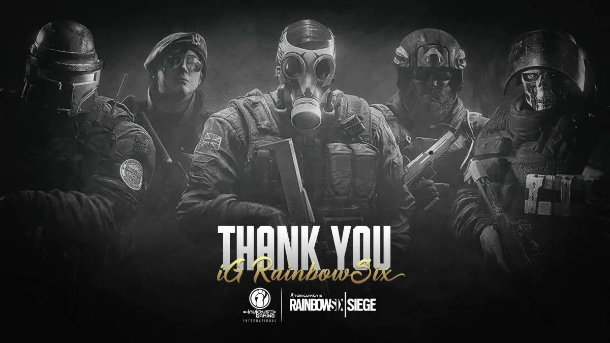 Invictus Gaming International Disbands Rainbow Six Roster