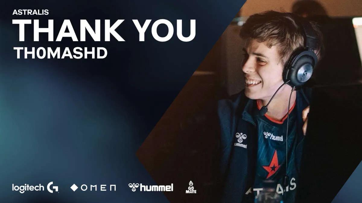 Th0masHD leaves Astralis' Fortnite roster