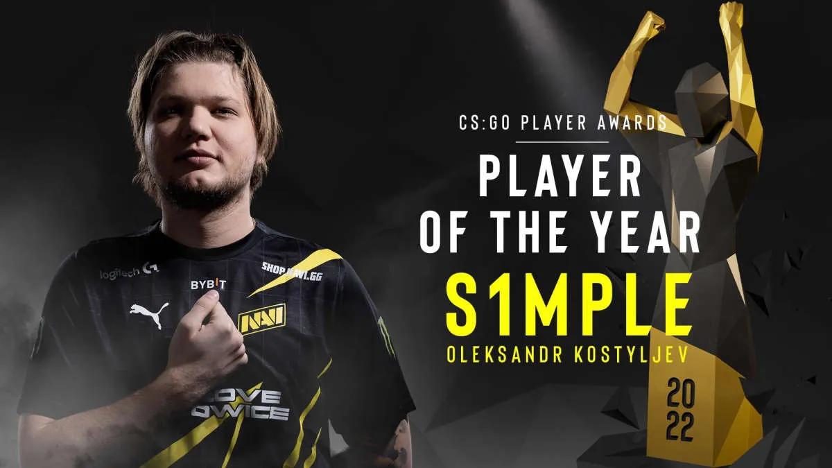 s1mple is ESL Player of the Year 2022