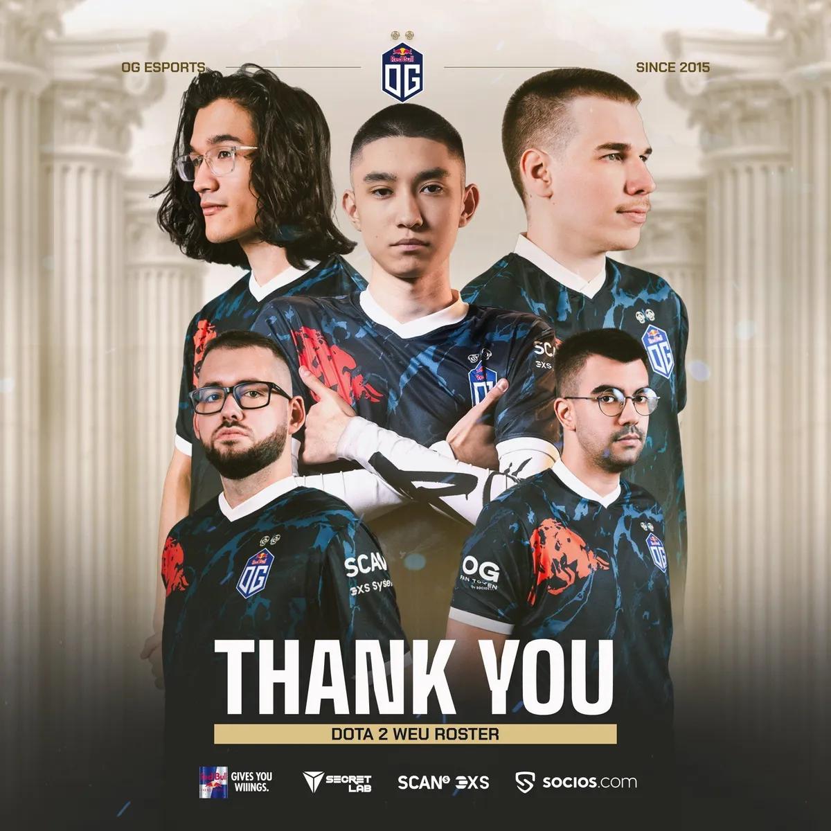 OG розпускає склад Dota2