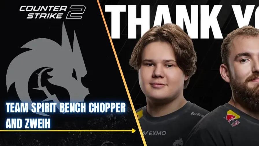 Team Spirit - переводи до лави запасних zweih та chopper, zont1x та magixx повертаються до основного складу