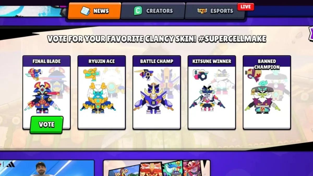Supercell відкриває голосування в рамках конкурсу на створення скіну «Кленсі» для гри Brawl Stars