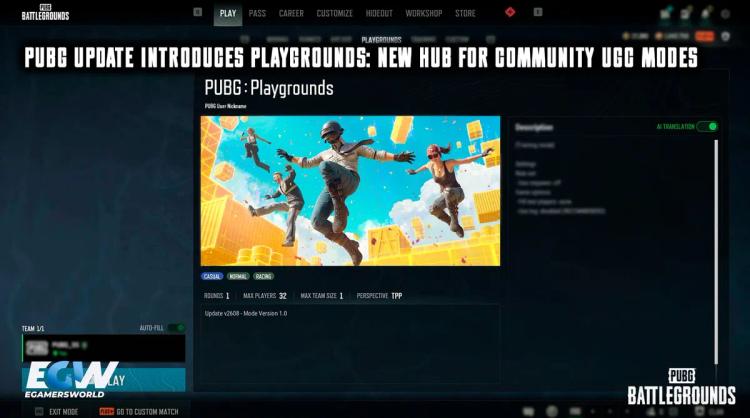 Оновлення PUBG представляє «Playgrounds»: новий центр для режимів, створених користувачами спільноти