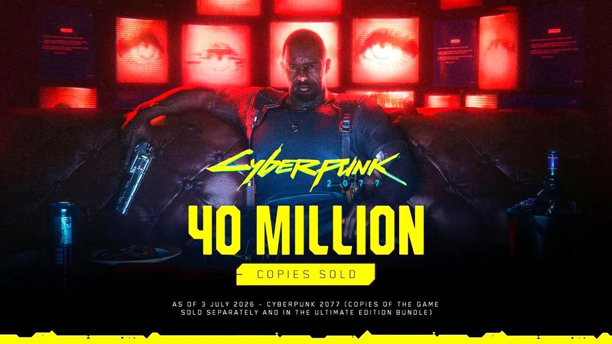 Компанія CD Projekt RED оголосила, що гра «Cyberpunk 2077» подолала черговий рубіж і продалася у кількості 40 мільйонів копій по всьому світу