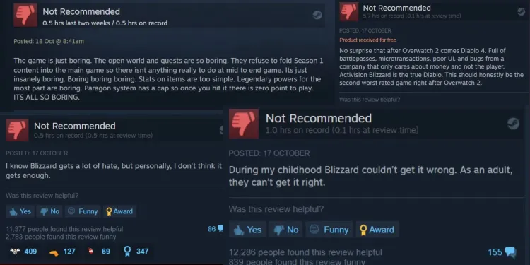 Diablo 4 Receives Influx of Negative Reviews on Steam 1