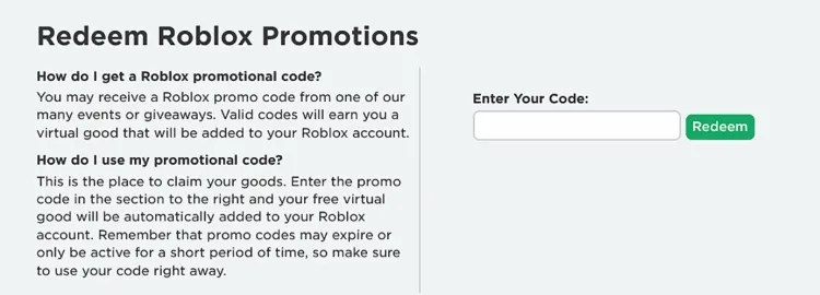 The current promo codes for Roblox in January 2024 1