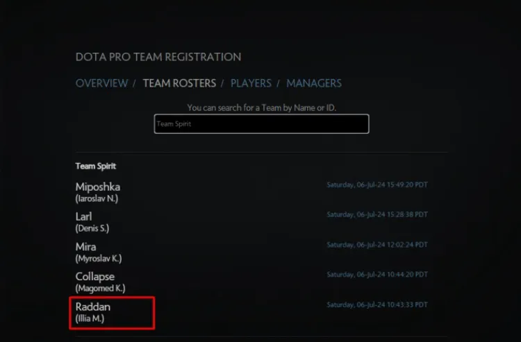 Team Spirit's Yatoro Adopts New Nickname in Dota 2: Raddan 1