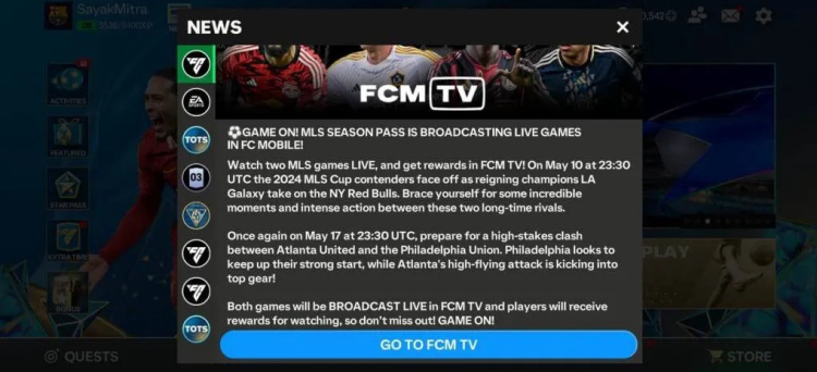 Watch Live MLS Matches in FC Mobile with Exclusive FCM TV Broadcasts and Rewards 1