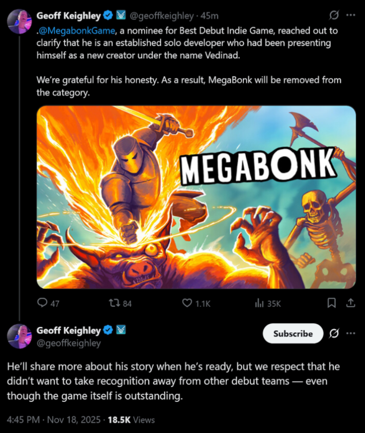 Megabonk Rejoins The Game Awards Race Through Players' Voice Vote 3