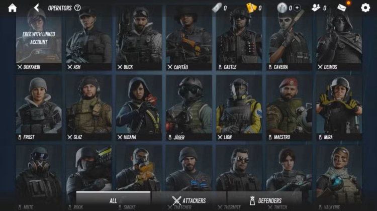 Список найкращих операторів Rainbow Six Mobile, рівень 1