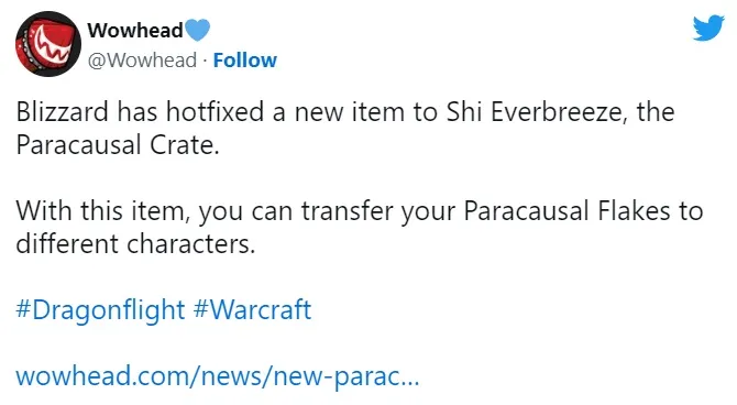 World of Warcraft Introduces Paracausal Crate: Easy Currency Transfer for Multi-Character Fans. Photo 1